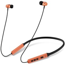 Neckband Bluetooth Headphones, Wireless Bluetooth 6.0 Earbuds with Deep Orange