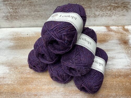 Lot of 6 LETTLOPI YARN Lopi Worsted aran Icelandic wool - 1414 violet heather