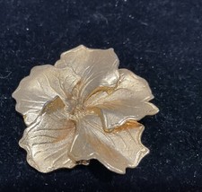 Flower Pendant Gold Toned Made In USA
