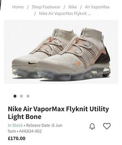 nike air vapormax flyknit utility light bone
