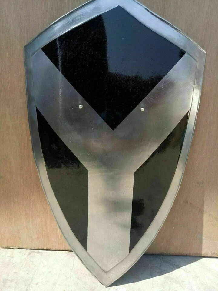 Средневековый стальной рыцарский щит ручной работы 18GA боевой доспех щит тамплиеров - Изображение 2 из 4