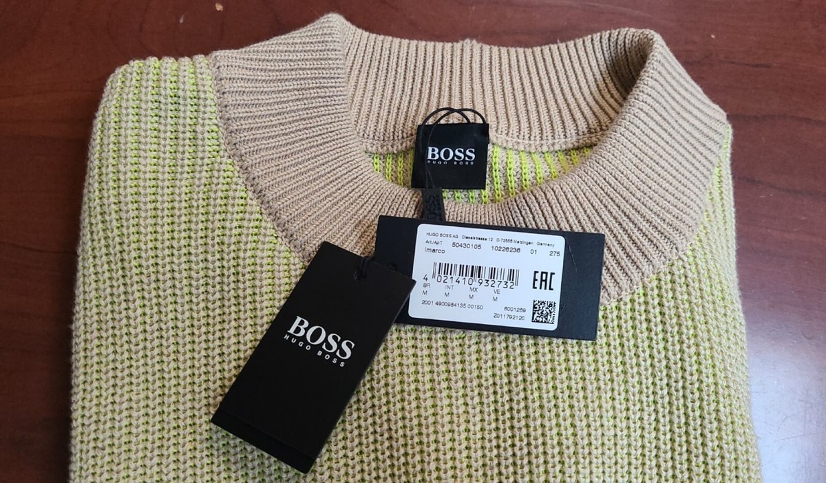 送料込★Hugo Boss★Sveedy Dropneedle スウェットシャツ BOSS - Logo-patch zip-neck sweater in cotton and cashmere