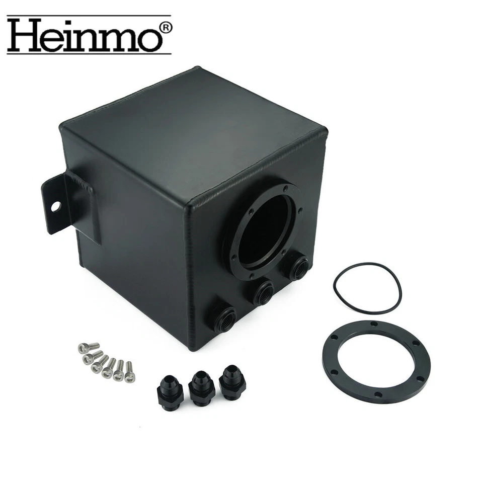 2L Billet High Flow Swirl Fuel Surge Pot Tank AN6 For 044 External Fuel Pump - Image 2 of 4