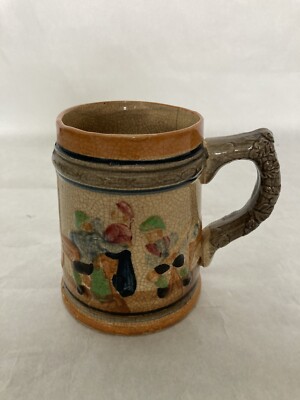 Beer Stein Hand Painted Crazing Bavarian Mug Made in Japan Vinatage