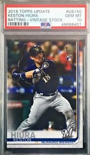 2019 Topps Update Vintage Stock #US150 Keston Hiura RC PSA 10 Brewers (82/99)