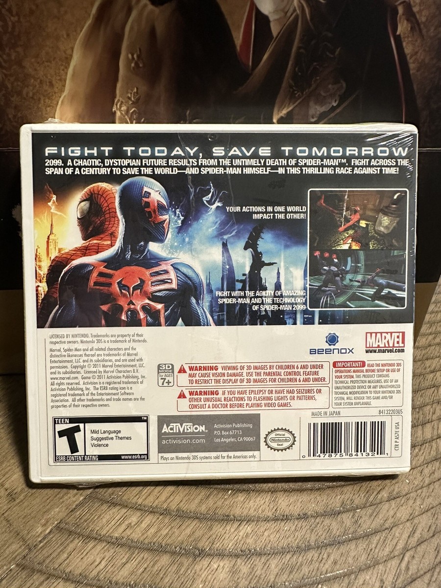 Spider-Man: Edge of Time NINTENDO 3DS AUTHENTIC MARVEL BRAND