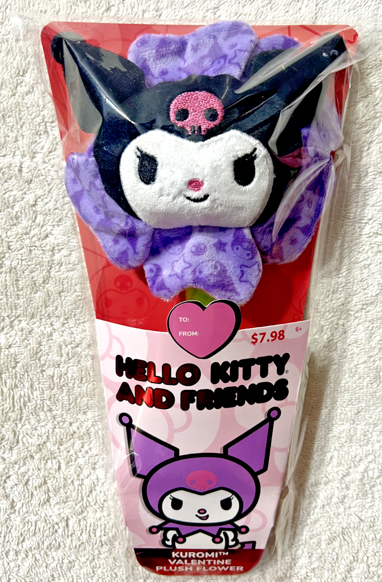 HELLO KITTY & FRIENDS KUROMI VALENTINE PLUSH FLOWER BENDABLE STEM
