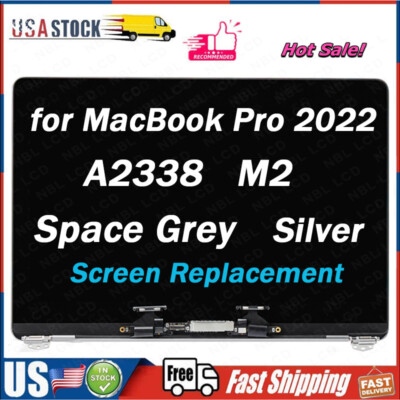 New for MacBook Pro 13 A2338 M2 2022 Retina LCD Screen Replacement Assembly A++
