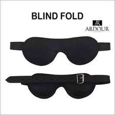 BDSM Eye Mask with Adjustable Strap Blindfold for Couples Real Leather Role Play