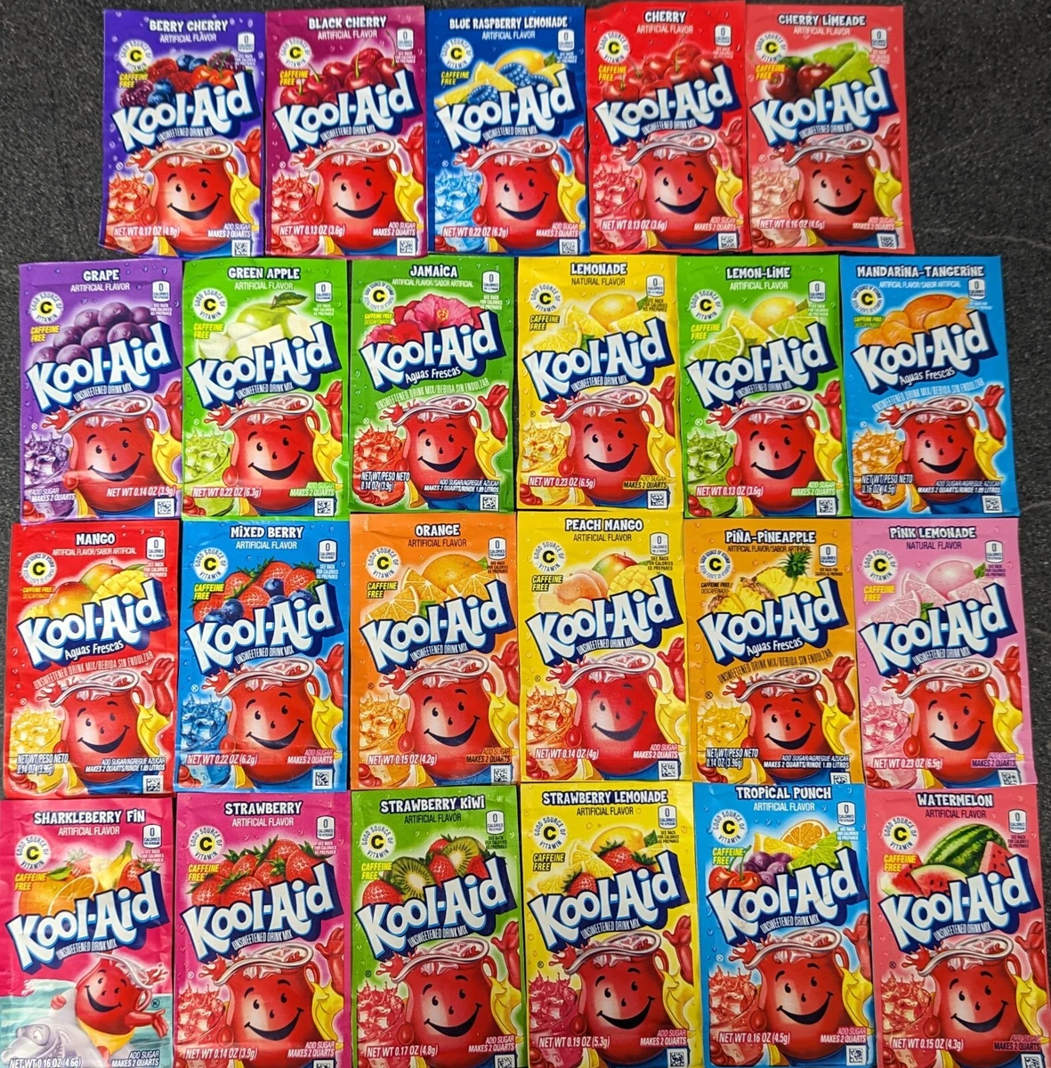 KOOL-AID 10 SACHETS YOU CHOOSE FLAVOURS CHERRY, BERRY, ORANGE AMERICAN  IMPORT