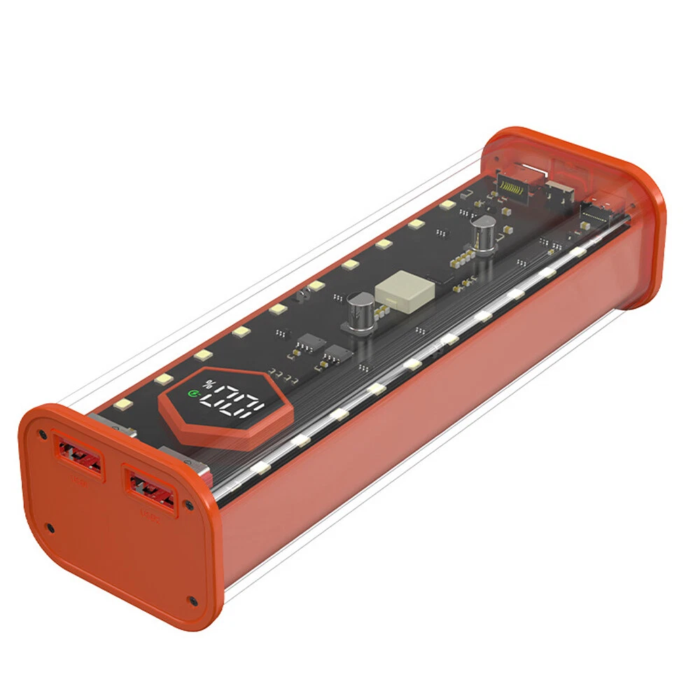 21700 DIY Power Bank Case Kit with Fast Charging 4 Slots No Batteries Included