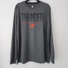 NBA UNK Oklahoma City Thunder  long sleeve gray shirt mens size XL 