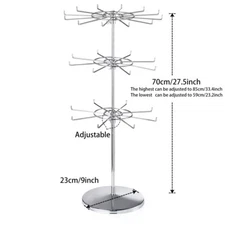 Polmart Heavy Duty Adjusts 3 Tier Counter Top Spinner Display Stand jewelry rack