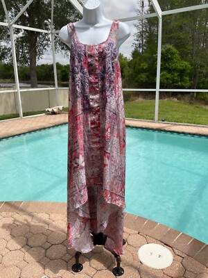 Love Kyla Seo Iris Dress Caite Karyn Women's Small Embroidered Long Hi Lo NWT