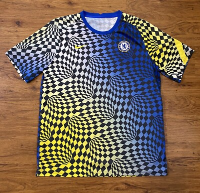 Nike Chelsea Fc Jersey XL 100% Authentic Checkered Blue Soccer