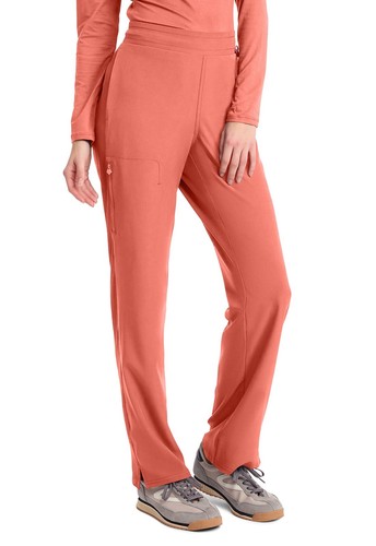 Med Couture Scrubs Women's Straight Leg Pull-on Pants MC103 CRFU Coral Fusion - Bild 3 von 5