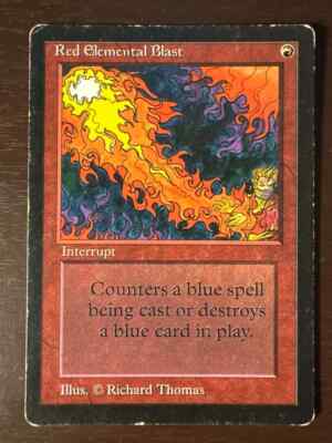 Magic the Gathering MTG Raw Played - Red Elemental Blast: Limited Edition Beta