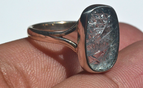 925 STERLING SILBER RING AQUAMARIN EDELSTEIN Gr. 7 TAXCO SCHMUCK