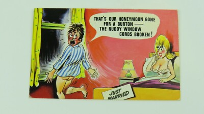 70er Jahre Risque Bamforth Vintage Comic Postkarte