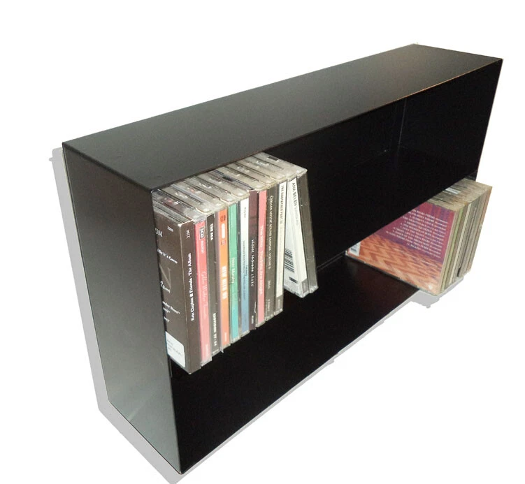 CUIDATUMUSICA Estantería metálica para 100 CDs – Organizador colección música – Color negro