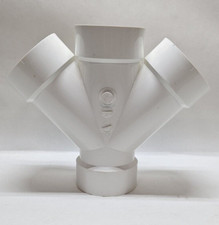 Charlotte PVC006111000 Schedule 40 PVC Double Wye 3" Hub Dia.
