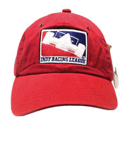 Indy Racing League Strapback Hat Red Embroidered Patch NWT Outdoor Cap