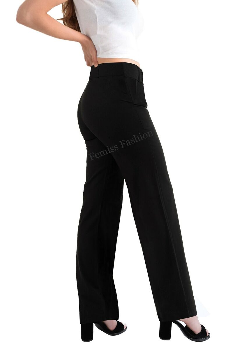 Buy Wills Lifestyle Women Black Slim Fit Solid Formal Trousers - Trousers  for Women 2189483 | Myntra