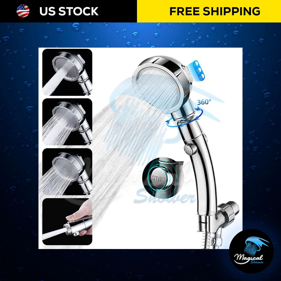 High Pressure Handheld Shower Head with ON/OFF SHOWER HEAD ONLY US