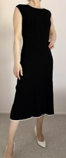 WHBM Black Sleeveless Sweater Dress With Tipping Size XS