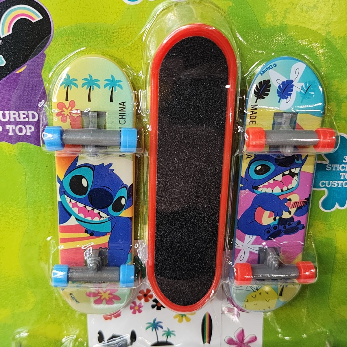 2022 Stitch MOC Mini Skateboard Fingerboard Pack of 3 Disney