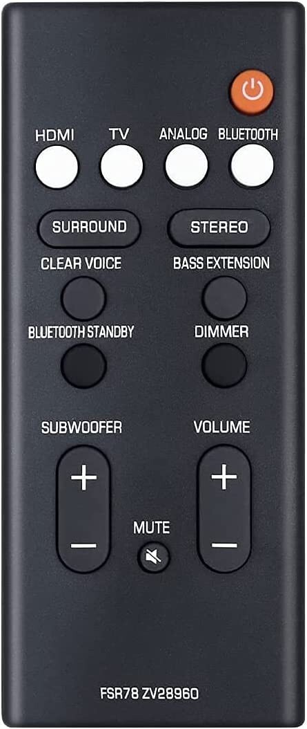 【美品】YAMAHA サウンドバー 本体 リモコン付き Replaced Remote Control FSR78 ZV28960 For Yamaha Home Audio