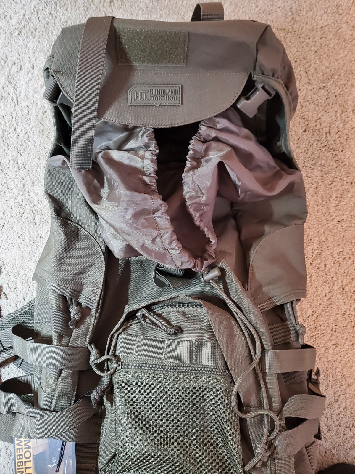 Highland Tactical Spectro MOLLE bing Backpack Daypack Olive Green