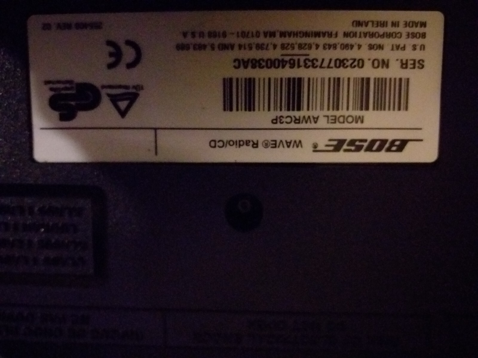 Bose Wave AWRC3P CD Player Radio FM AM AUX Alarm Clock Music System w