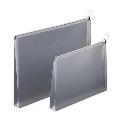 12Pcs Clear PVC Document Storage Pouches Zipper Document Bag For Office Travel