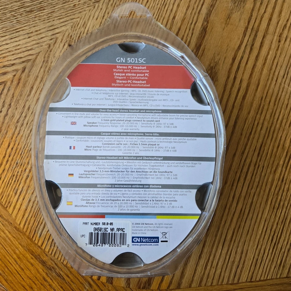 NEW GN Netcom 501SC Stereo PC Over-The-Head Headset in Original Packaging - Image 3 of 4