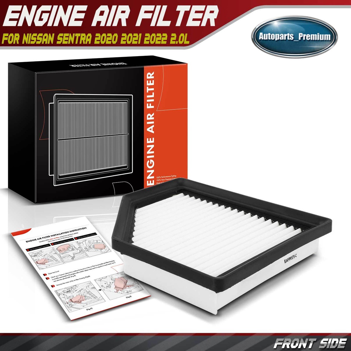 PHILTOP Engine Air Filter CA6900 - Replacement For Nissan Sentra, Rogue, Juke, Infiniti Q50, QX70 & More - View #6