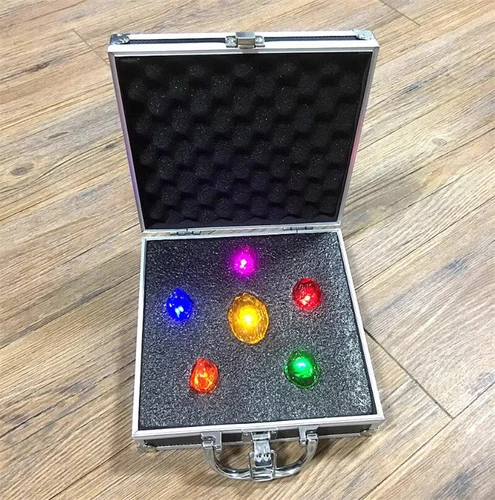 Marvel The Avengers Iron Man Thanos 1:1 Infinity Stones LED Light Cosplay Props - Picture 10 of 12