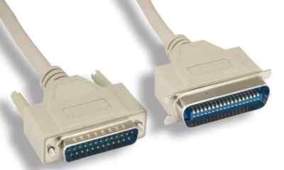Vintage Parallel Printer Cable IEEE-1284 DB25M To CN36M 6FT