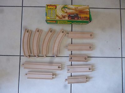 Vintage BRIO Wooden Train set 3343 31405/1 binari railway trenino