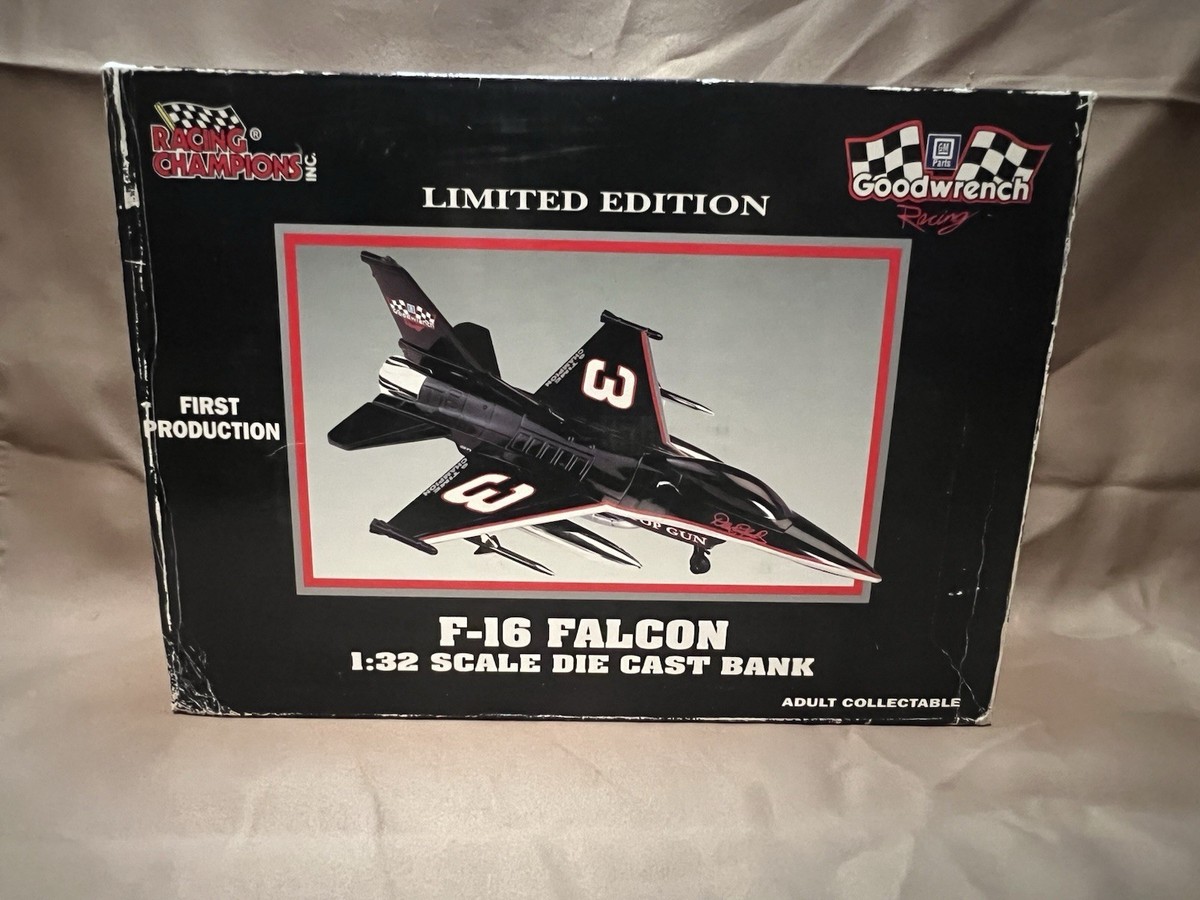 Racing Champions F-16 Falcon 1/32 Die Cast Bank Dale Earnhardt 1st