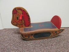 Vintage Wood Rocking Horse