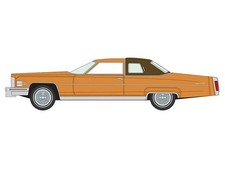 1976 Cadillac Coupe de Ville - Orange 1:64 Scale Model - Auto World AWSP210A
