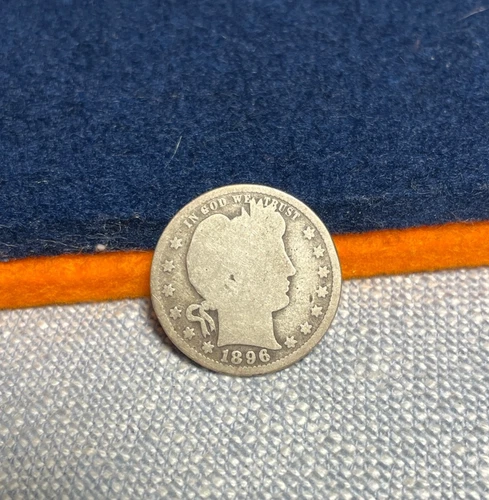 (#101901) Barber Quarter: 1896   Good.