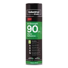 Hi-Strength 90 Spray Adhesive, CA, Low VOC, 12.23 oz, Aerosol Can, Clear,