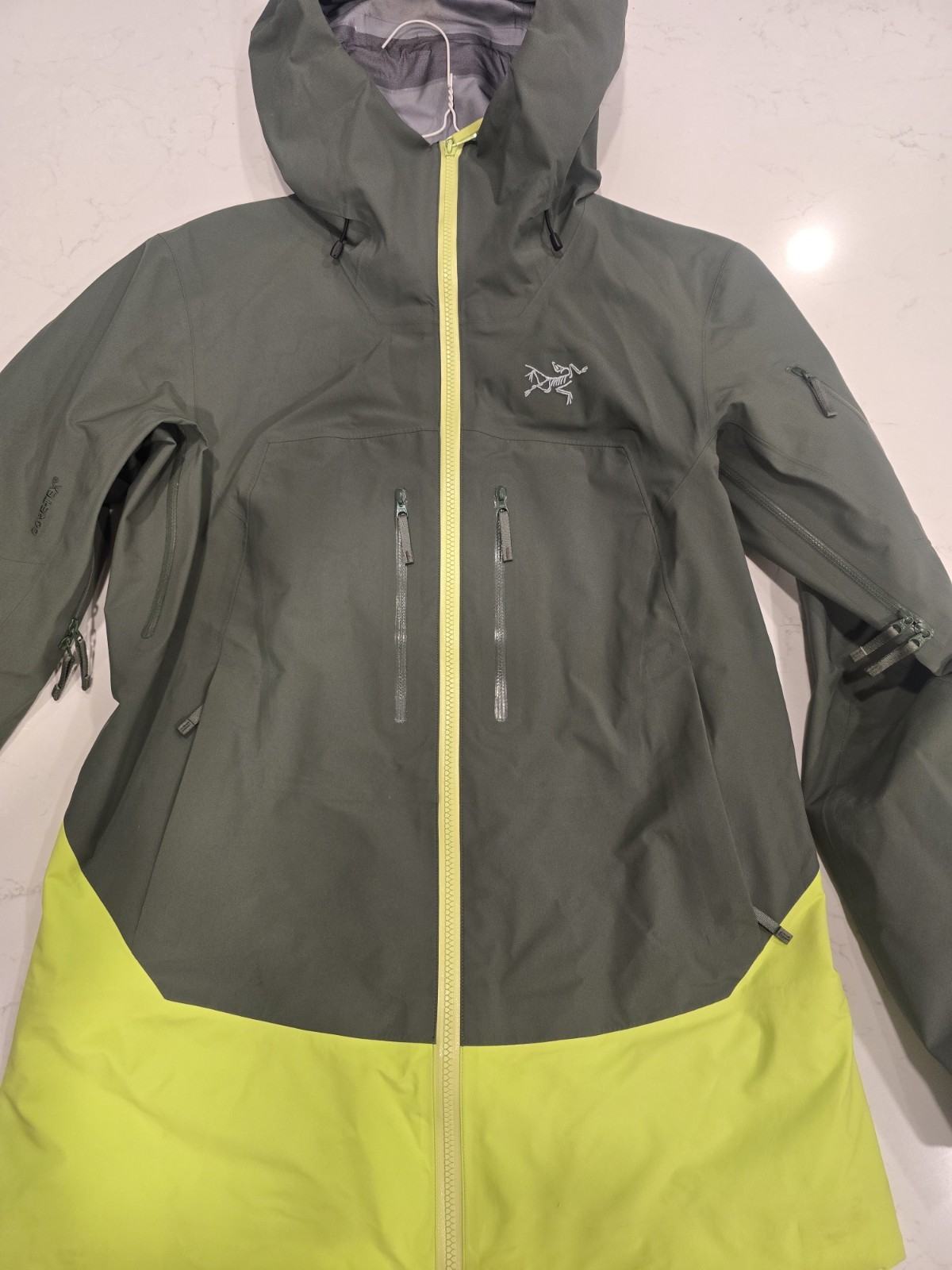 Arc'teryx Sentinel LT Women's Ski Jacket Gray Yellow M Hooded Waterproof thumbnail 3