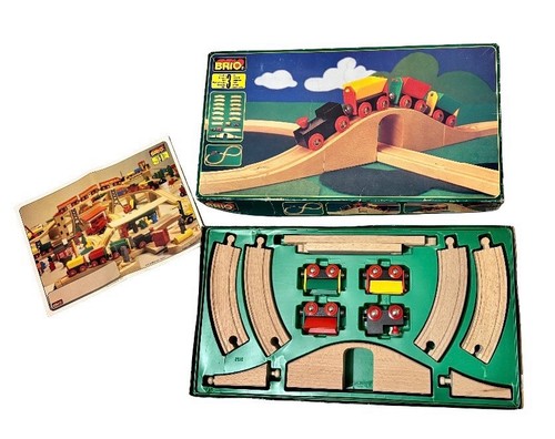80s/90s Vintage BRIO Wooden Train Set Complete | eBay UK