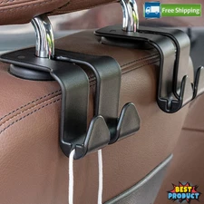 2pcs Car Seat Back Hook Car Headrest Storage Hooks Multi-purpose Car Hanger