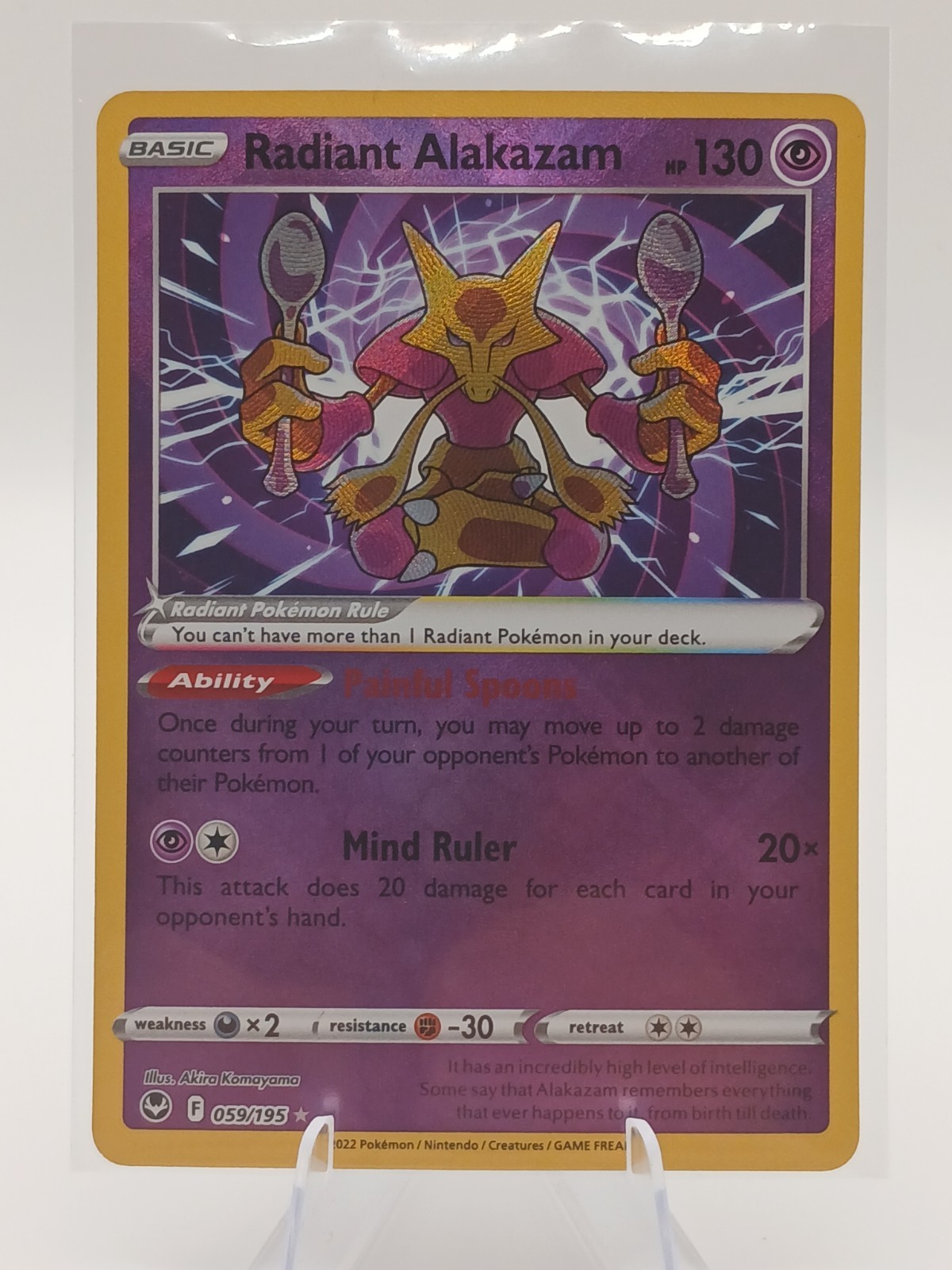 radiant alakazam pokemon card 2023 Pokemon Radiant Alakazam 059/195 Holo Rare Silver Tempest PSA 9 –  Shazelle-Avenue main image 0