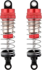 14210 RC Car Front Aluminum Capped Shock Accessories Spare Parts Front, Red 