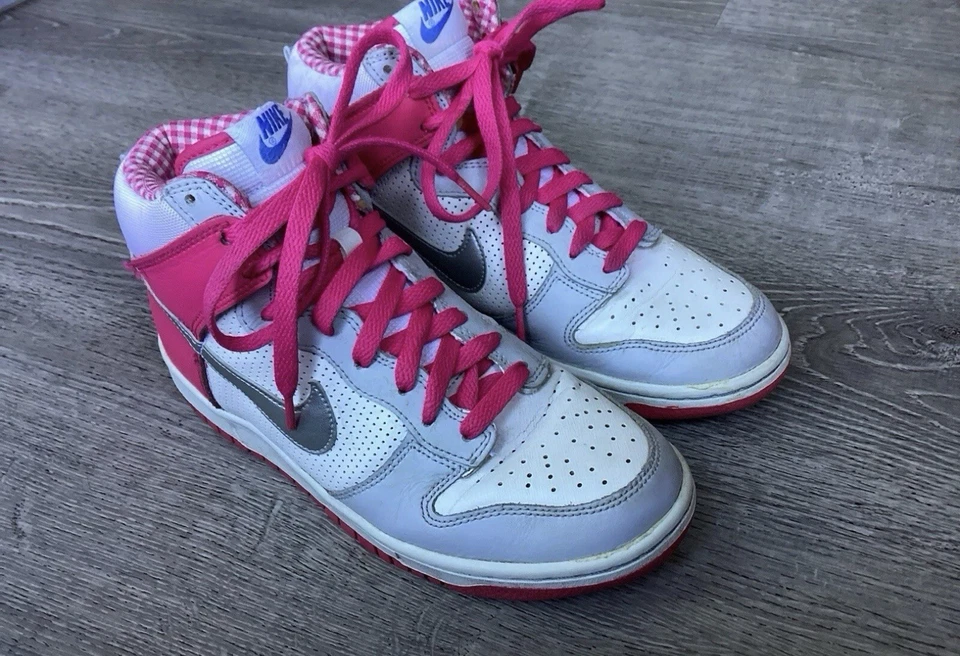 Nike Dunk High Pink/White Sneakers US Youth GS Size 6Y 6 316604-115 Shoes - Image 2 of 4